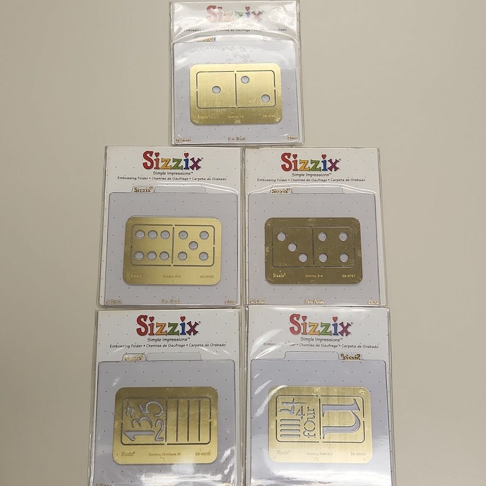 Sizzix Embossing Folder Dominos Set of 5